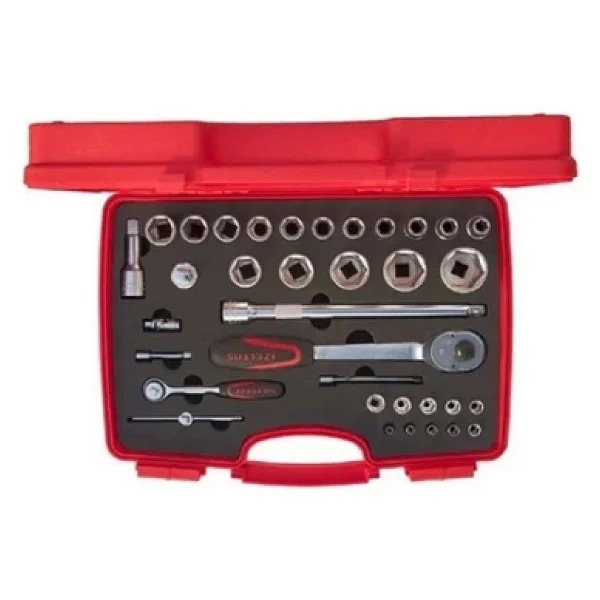 İzeltaş 1113001038 1/2" 1/4" 6 Köşe Kombine 35 Parça Lokma Takımı - Görsel 5