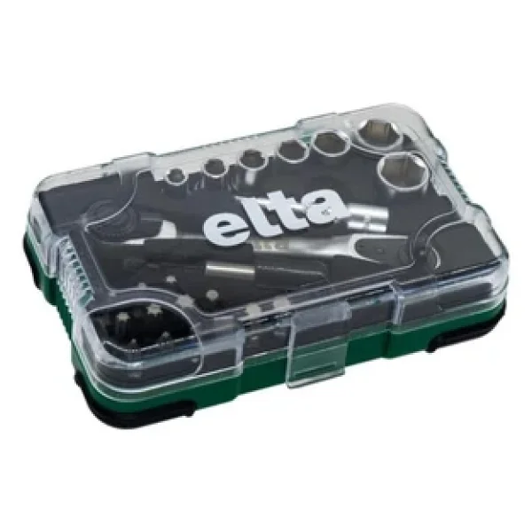 Elta 1/4" Altıköşe Cırcırlı Lokma Anahtar Ve Bits Uç Seti 23 Parça - Görsel 4