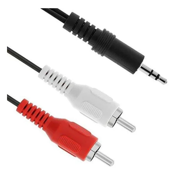 2 Rca Erkek + 3.5 Mm Stereo Erkek 1.5 Metre Kablo - Görsel 3