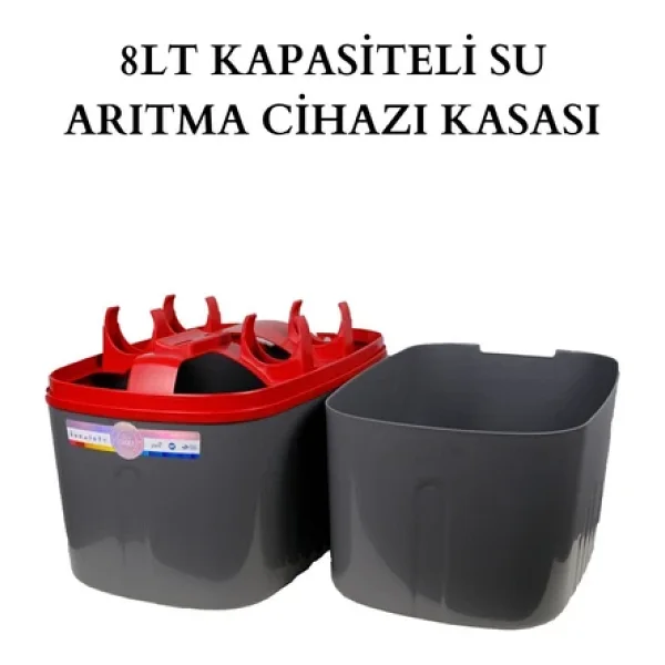 Water Jobs Su Arıtma Cihazı Boş Kasası 8lt Kapasiteli Cihazlara Uyumlu/ Gri - Görsel 3