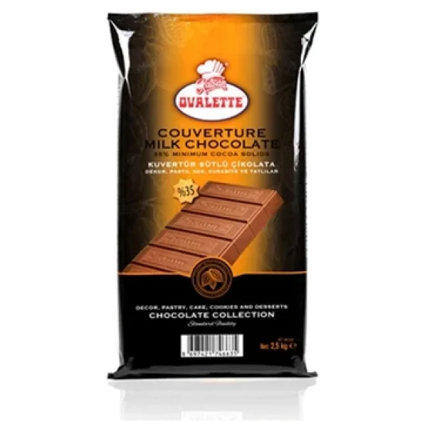 Ovalette 2.5 Kg Sütlü Kuvertür Çikolata - Görsel 4