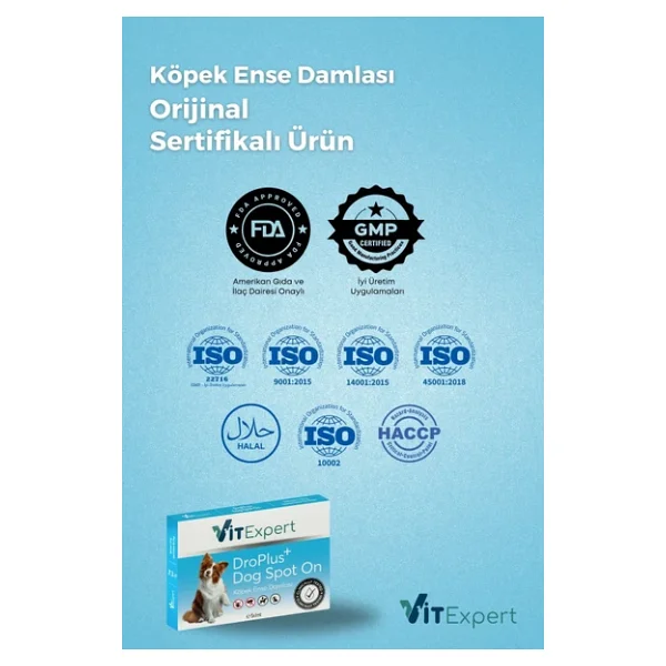 Vitexpert Droplus Köpek Damlası Dış Parazit Pire Kene Bit Ve Deri Bakımı Için Bitkisel Damla - 5 Tüp - Görsel 3