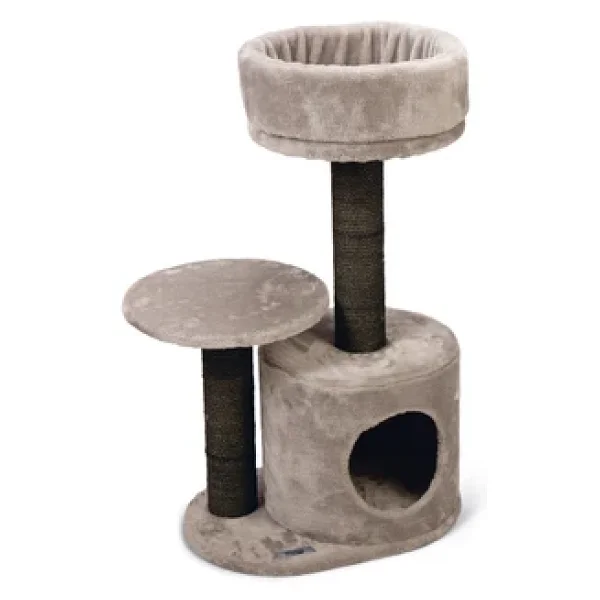Karlıe Tırmala Tahtalı Kedi Evi Gri (50x35x85) - Görsel 4