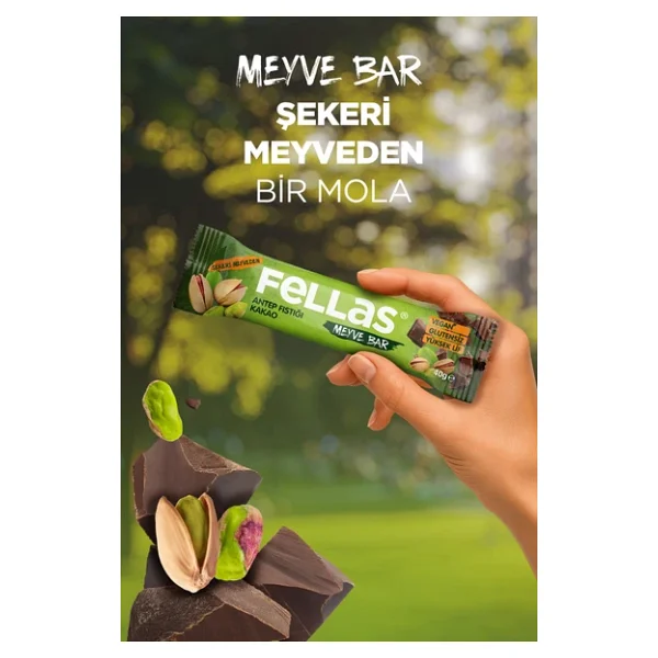 Fellas Nuts 40 Gr 12'li Antep Fıstığı Ve Kakaolu Bar - Görsel 2