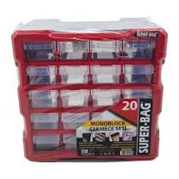 Süper Bag Asr-6006 Monoblok 20 Çekmeceli Organizer Seti - Görsel 7