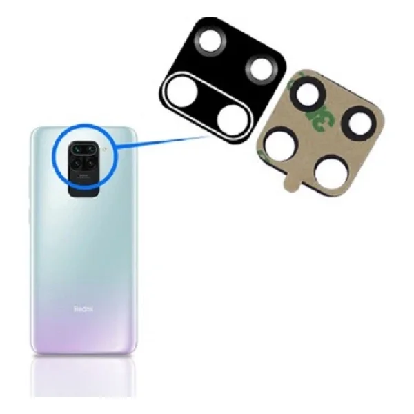 Xiaomi Uyumlu Redmi Note 9 Pro Arka Kamera Camı Lens Yapışkanlı - Görsel 3