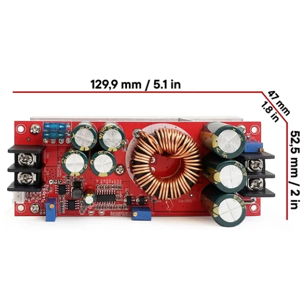 Aek-Tech 1200w Yüksek Güç Dc-Dc Kademeli Sabit Voltaj Ve Akım Araç Şarj Modülü Step-Up - Görsel 4