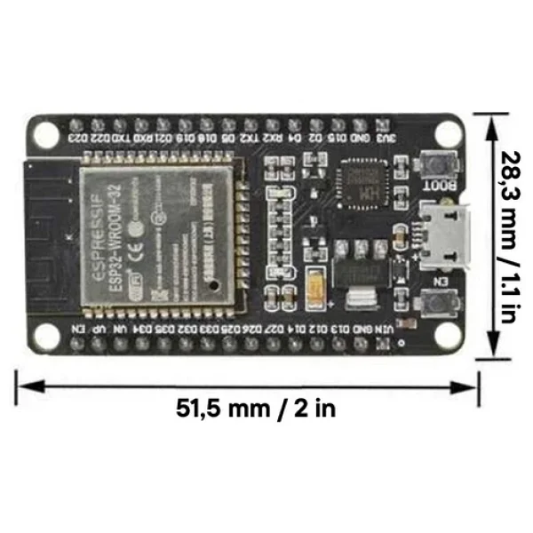 Aek-Tech Wi-Fi+Bluetooth Esp-32 Esp-32s Wi-Fi Ve Bluetooth Geliştirme Kartı - Görsel 4