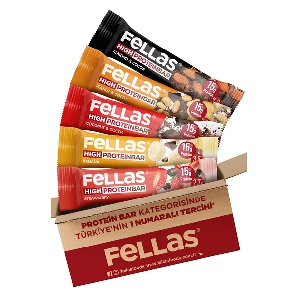 Fellas Yüksek Protein Bar 5'li Deneme Paketi - Görsel 3