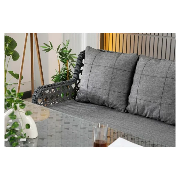 Zigonzi Vilza 3+1+1+Masa Puflu Rattan Bahçe & Balkon Takımı - Görsel 4