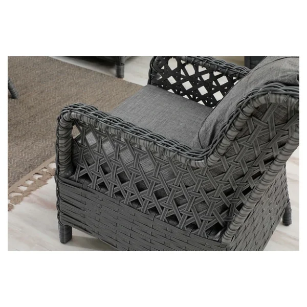 Zigonzi Vilza 3+1+1+Masa Puflu Rattan Bahçe & Balkon Takımı - Görsel 6