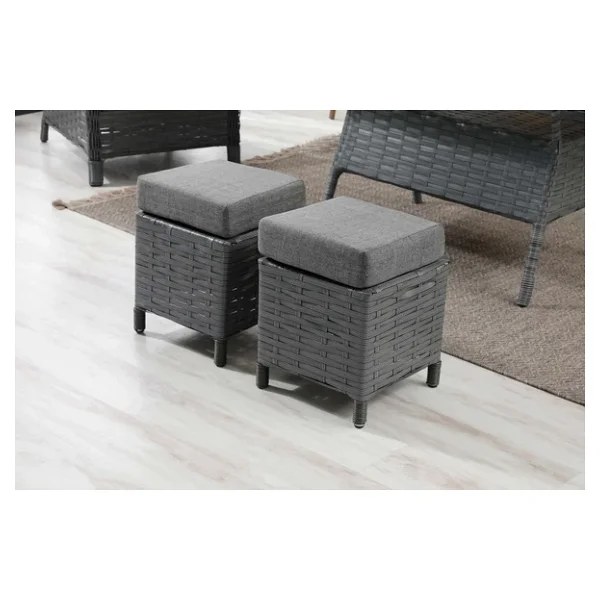 Zigonzi Vilza 3+1+1+Masa Puflu Rattan Bahçe & Balkon Takımı - Görsel 7