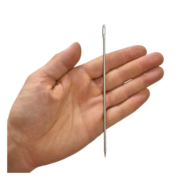 Metal Çuvaldız 15cm Yorgan İğnesi No7 Kalın Dikiş İğne Mil Tığ -2 Adet - Görsel 4