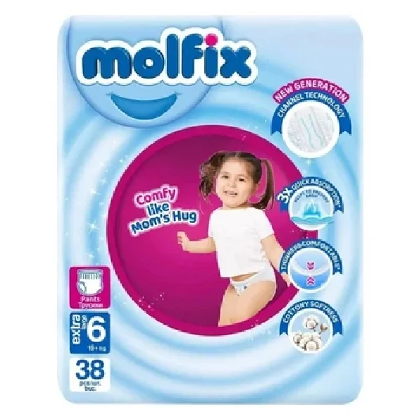 Molfix 6 Numara Extra Large 38'li Külot Bez - Görsel 4
