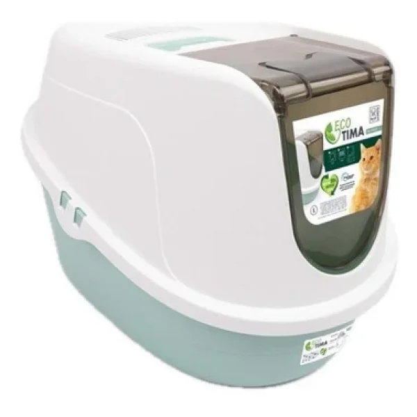 M-Pets Eco Tima Large Sea Green Kapalı Kedi Tuvaleti - Görsel 8