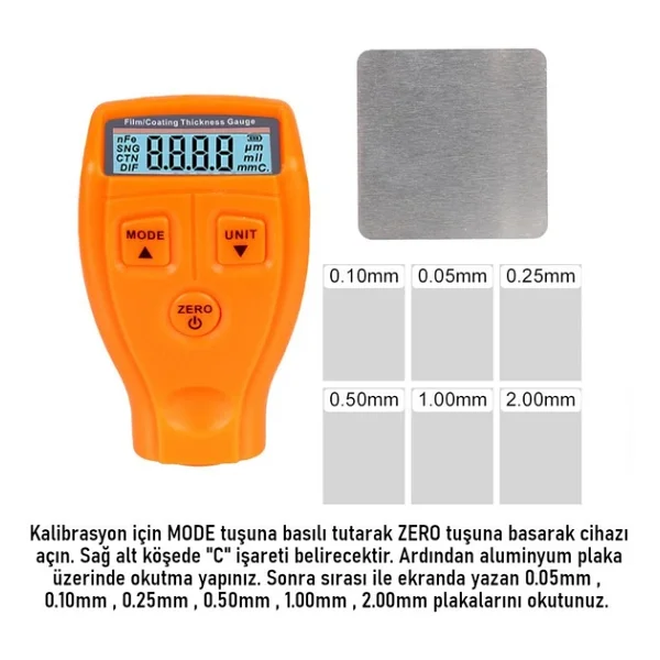 Valkyrie Dijital Kaplama Kalınlığı Ölçer 0-2000 M, Fe/Nfe Modu, Lcd Ekran - Görsel 6