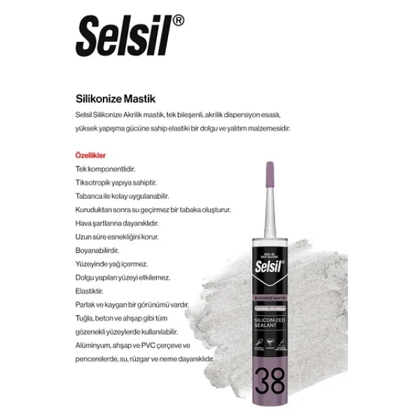 Selsil 500 Gr, Silikonize Mastik, Beyaz 11 Al 9 Öde Ve Rosie Pamuk - Görsel 4