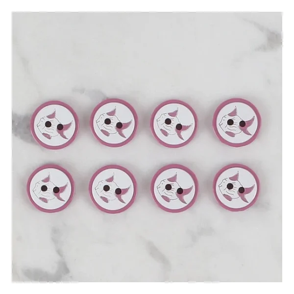 Loren Crafts Vişne Çürüğü 8 Li Balık Düğme - 572 - Görsel 2