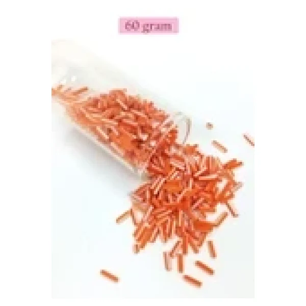 Uzun Boru Kesme Boncuk Çap 2mm Uzunluk 10 Mm - 60 Gram - Turuncu Beyaz - Bnc294 - Görsel 2