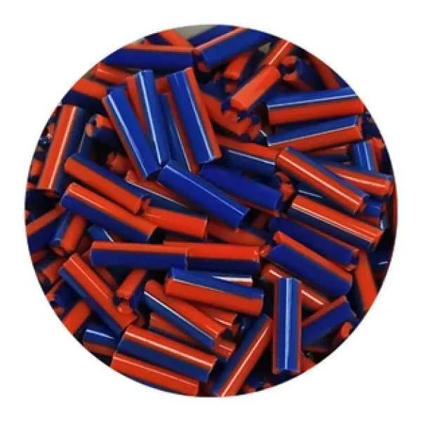 Uzun Boru Kesme Boncuk Çap 2mm Uzunluk 10 Mm - 20 Gram - Turuncu Mavi - Bnc238 - Görsel 2