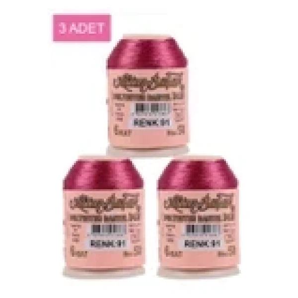 3 Adet Altınbaşak Oya Ve Dantel İpi 20 Gr - Royaleks - No: 091 - Görsel 2