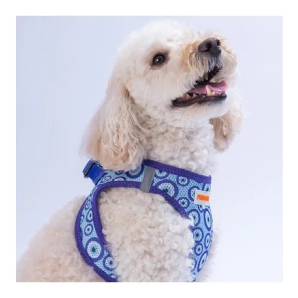 Pawstar Charm Air-mesh Göğüs Tasması Kedi Köpek Göğüs Tasması Nazar Boncuğu Desenli Köpek Tasması - Görsel 2