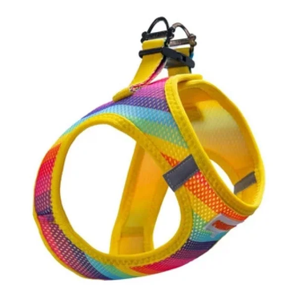 Pawstar Rainbow Air-Mesh Göğüs Tasması Kedi Köpek Göğüs Tasması Gökkuşağı Desenli Köpek Tasması - Görsel 6