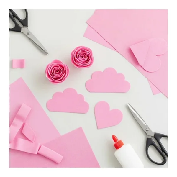 Açık Pembe Krapon Kağıdı 50x200 Cm 10'lu Paket - Görsel 3