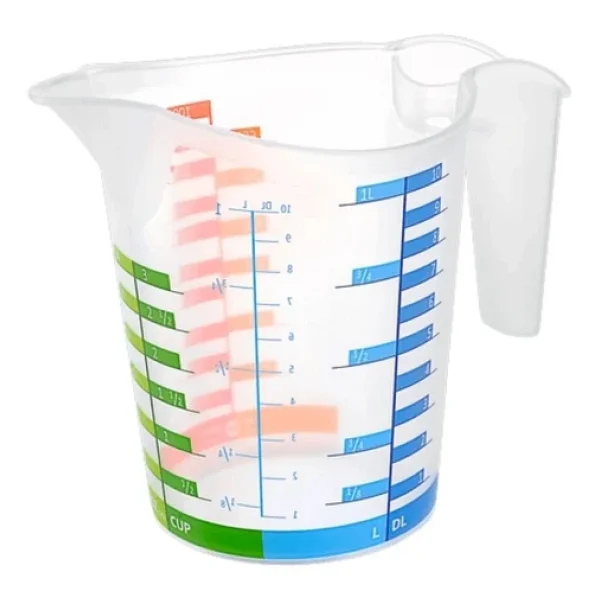 Buffer 500 Ml Renkli Dereceli Sert Plastik Mutfak Ölçü Kabı - Görsel 3
