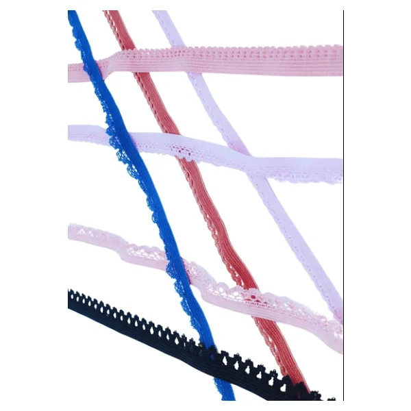 Çamaşır Lastiği Dantelli 1 Cm 1 Metre Açık Mor - Görsel 2