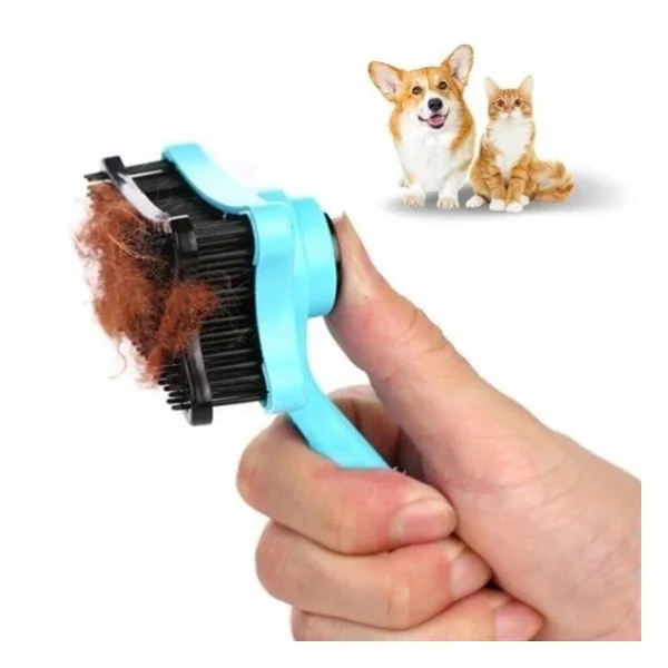 Buffer Evcil Hayvan Kedi Köpek Tüy Toplayıcı Otomatik Tuşlu Pet Tarak - Görsel 7