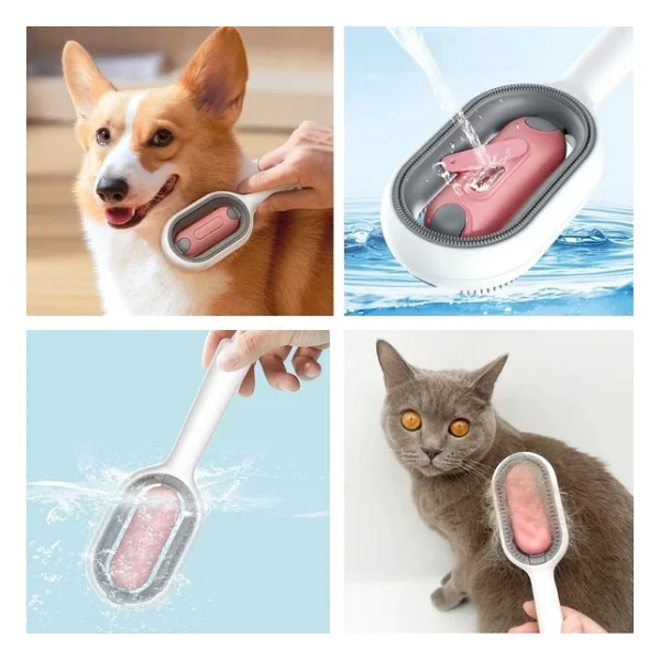 Buffer Su Hazneli Kedi Ve Köpek Tüyü Toplamama Fırçası Su Hazneli Pet Tarağı - Görsel 9