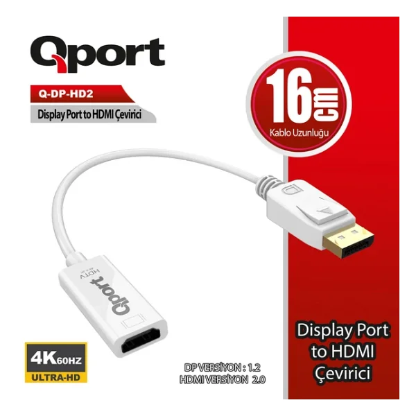 Qport Q-Dp-Hd2 Displayport To Hdmı Dönüştürücü - Görsel 5