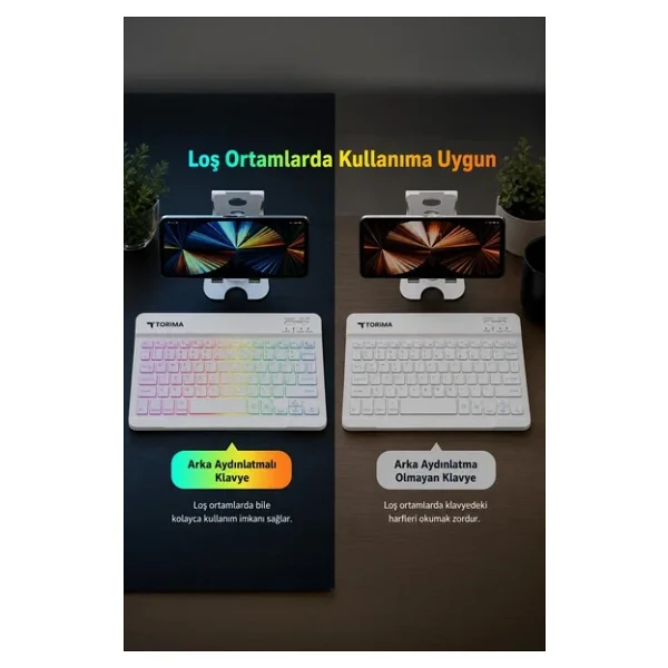Torima Tmk-09 RGB Kablosuz Klavye Mouse Seti - Görsel 5