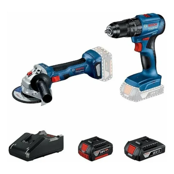 Bosch Gws 180-Lı + Gsb 185-Lı 18 V Çift Akülü 2+4 Ah Elektrikli El Aletleri Seti - Görsel 5