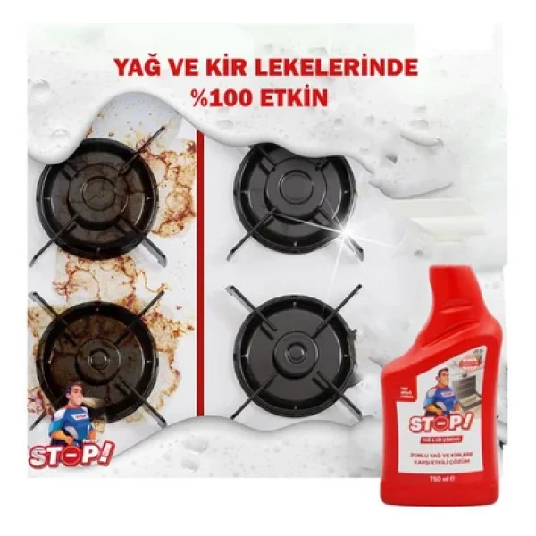 Stop Forte 3'lü Yağ Kir Ve Kireç Çözücü - Görsel 4