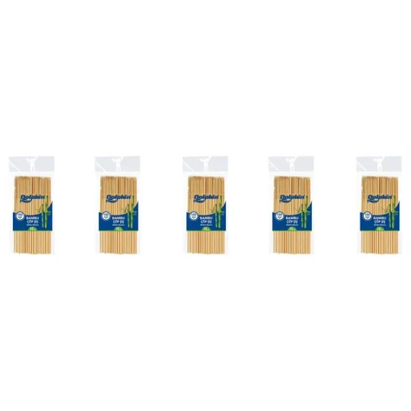 Dolphin Bambu Ahşap Çöp Şiş - Boy : 15 Cm. / En : 3mm - 100 Adetlik 5 Paket - Görsel 3