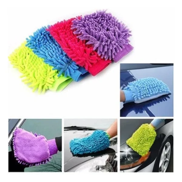 Mikrofiber Araç Yıkama Eldiveni Çizmez Oto Motorsiklet Bakım Süngeri Araba Temizleme Bezi Mop Havlu - Görsel 10