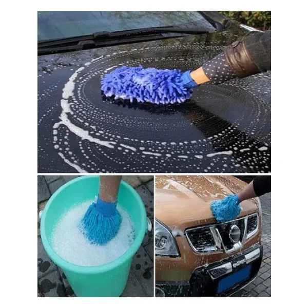 Mikrofiber Araç Yıkama Eldiveni Çizmez Oto Motorsiklet Bakım Süngeri Araba Temizleme Bezi Mop Havlu - Görsel 8