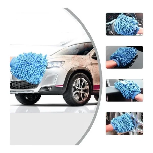 Mikrofiber Araç Yıkama Eldiveni Çizmez Oto Motorsiklet Bakım Süngeri Araba Temizleme Bezi Mop Havlu - Görsel 4