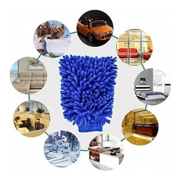 Mikrofiber Araç Yıkama Eldiveni Çizmez Oto Motorsiklet Bakım Süngeri Araba Temizleme Bezi Mop Havlu - Görsel 7