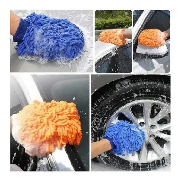 Mikrofiber Araç Yıkama Eldiveni Çizmez Oto Motorsiklet Bakım Süngeri Araba Temizleme Bezi Mop Havlu - Görsel 9