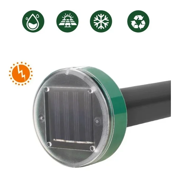 2 Adet Solar Güneş Enerjili Akrep,Köstebek,Yılan Fare Kovucu 750-1000 M2 Etkili Yuvarlak - Görsel 10