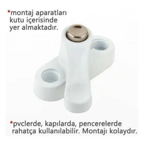 Pvc Kapı Pencere Emniyet Kilidi - Çelik - Görsel 2