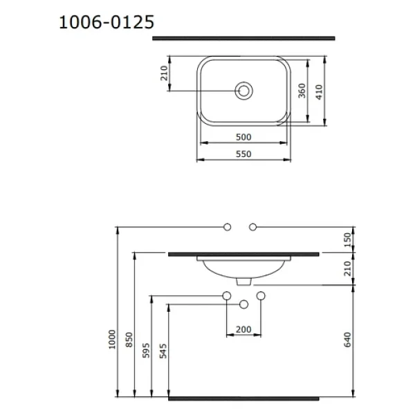 Bocchi Scala 1006-006-0125 55 Cm Mat Gri Tezgah Altı Lavabo - Görsel 6