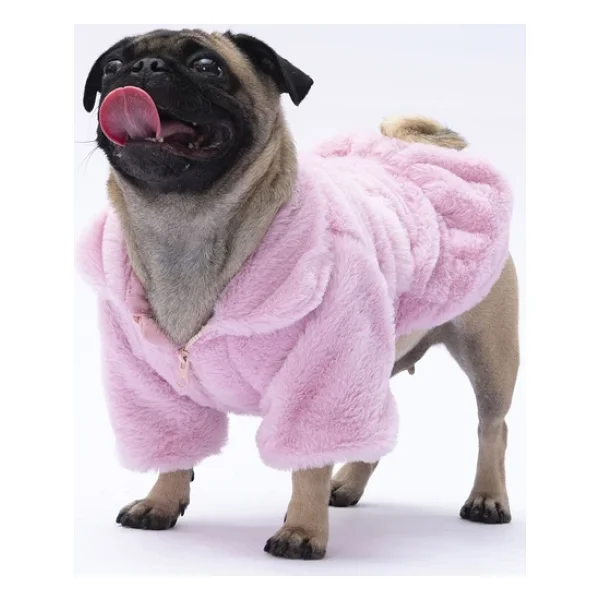 Pawstar Pembe Paris Küçük Irk Köpek Ceketi - Görsel 3