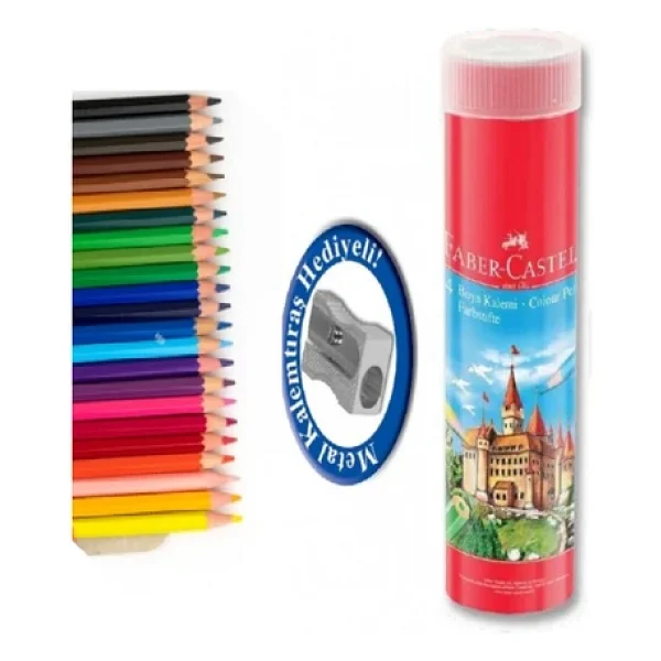 Faber-Castell Metal Tüp 24'lü Kuru Boya Seti - Görsel 2