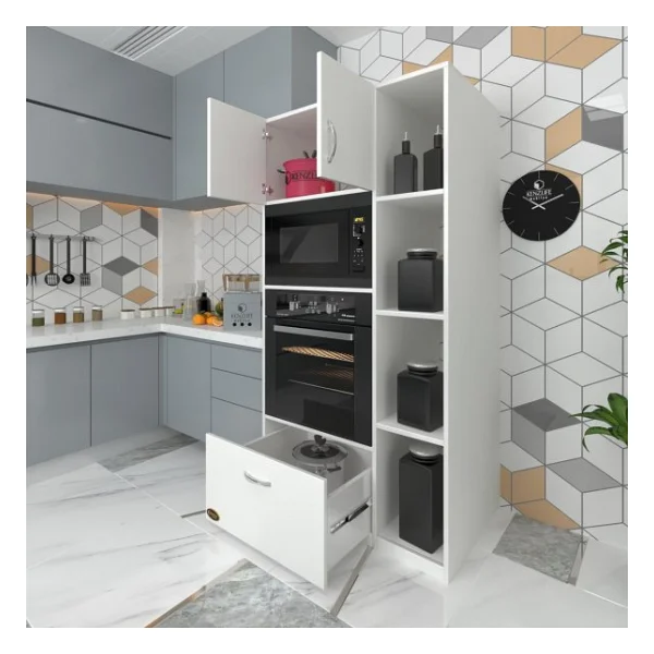 Kenzlife Fırın Dolabı Makbule Byz 180x90x56 Mutfak Çekmeceli Ayaklı Banyo Kiler Ofis - Görsel 3