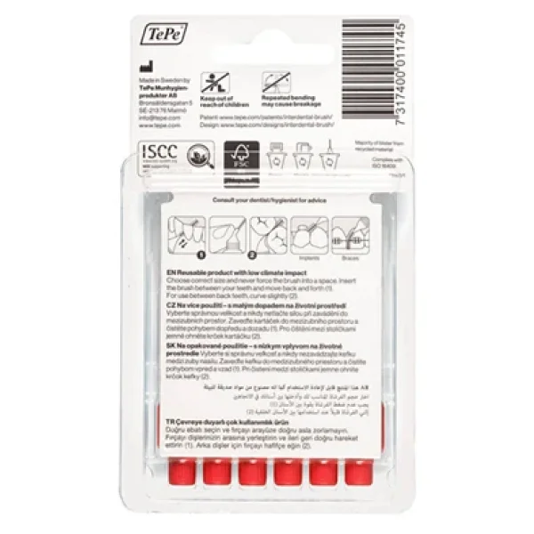 Tepe Original Kırmızı 0.5 Mm 6'lı Arayüz Fırçası - Görsel 4