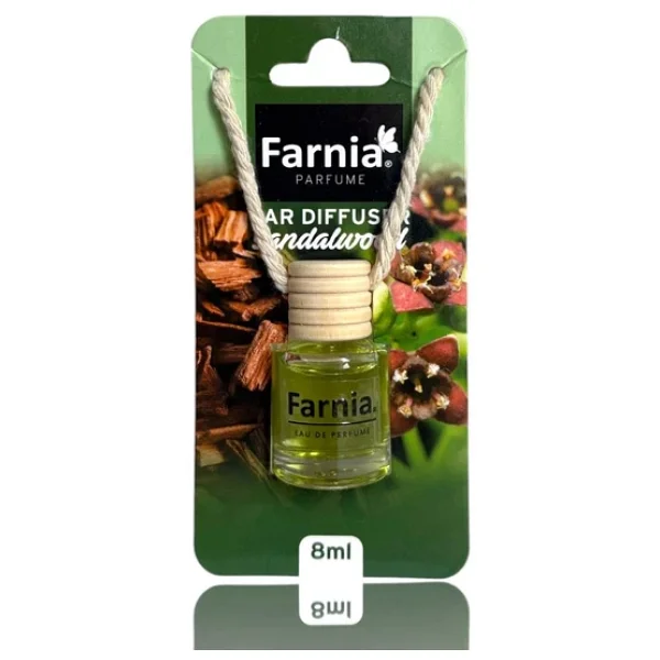 Farnia Yüksek Esanslı Askılı Araç Kokusu Edp Parfüm Sandal Ağacı 8 Ml 3 Adet Avantaj Paketi - Görsel 4